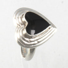 Load image into Gallery viewer, 9310791-Solid-Silver-925-Featuring-Genuine-Black-Onyx-Heart-Ring