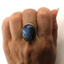 Load image into Gallery viewer, 9310792-Beautiful-Cabochon-Labradorite-Ring-Solid-Sterling-Silver