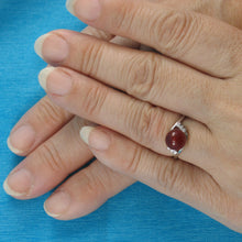 Load image into Gallery viewer, 9312264-Solid-Sterling-Silver-Carnelian-Cubic-Zirconia-Cocktail-Rings