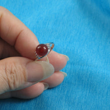 Load image into Gallery viewer, 9312264-Solid-Sterling-Silver-Carnelian-Cubic-Zirconia-Cocktail-Rings