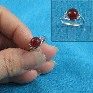 9312264-Solid-Sterling-Silver-Carnelian-Cubic-Zirconia-Cocktail-Rings