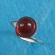 Load image into Gallery viewer, 9319894-Solid-Sterling-Silver-Rhodium-Plated-Carnelian-Solitaire-Ring