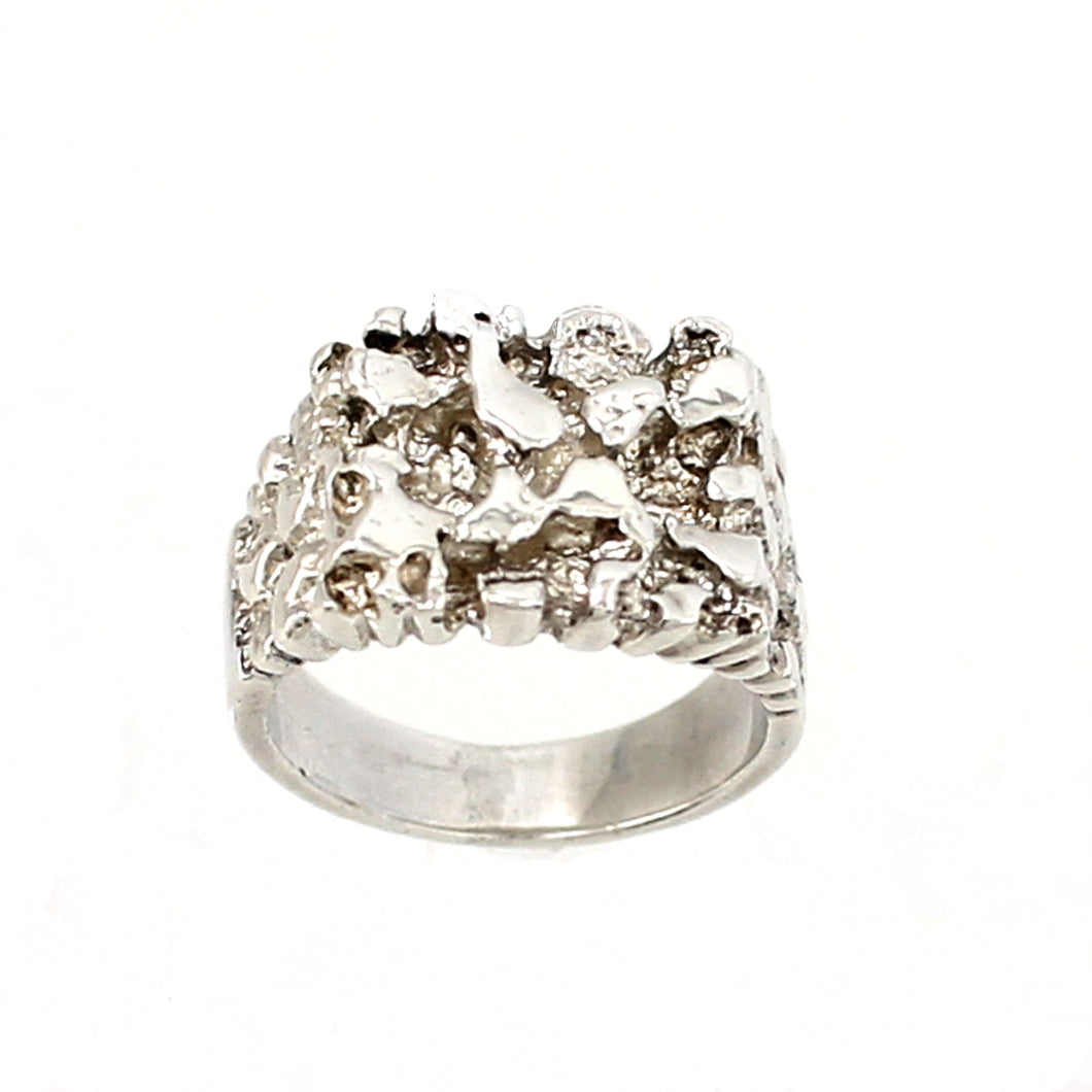 9320013-Solid-925-Sterling-Silver-Real-Nugget-Ring