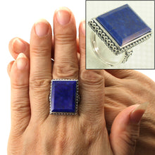 Load image into Gallery viewer, 9320057-Natural-Blue-Lapis-Lazuli-Solitaire-Ring-Solid-Sterling-Silver