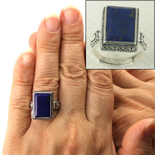 Load image into Gallery viewer, 9320059-Natural-Blue-Lapis-Lazuli-Solitaire-Ring-Solid-Sterling-Silver