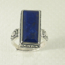 Load image into Gallery viewer, 9320065-Solid-Sterling-Silver-Natural-Blue-Lapis-Lazuli-Solitaire-Ring