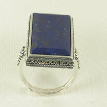 Load image into Gallery viewer, 9320073-Genuine-Blue-Lapis-Lazuli-Solitaire-Ring-Solid-Sterling-Silver