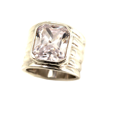 Sterling Silver Cubic Zirconia Classic Solitaire Ring