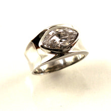 Load image into Gallery viewer, 9320120-Solid-Sterling-Silver-925-Classic-Marquise-Cubic-Zirconia-Solitaire-Ring