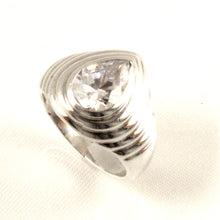 Load image into Gallery viewer, 9320130-Solid-Sterling-Silver-925-Classic-Pear-Cubic-Zirconia-Solitaire-Ring