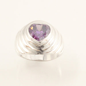9320161-Solid-Sterling-Silver-925-Classic-Heart-Amethyst-Solitaire-Ring