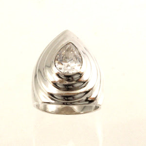 9320220-Solid-Sterling-Silver-925-Handmade-Pear-Cubic-Zirconia-Solitaire-Ring