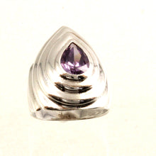 Load image into Gallery viewer, 9320221-Solid-Sterling-Silver-925-Handmade-Pear-Amethyst-Solitaire-Ring