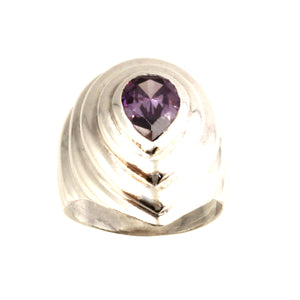 9320221-Solid-Sterling-Silver-925-Handmade-Pear-Amethyst-Solitaire-Ring