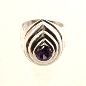 9320221-Solid-Sterling-Silver-925-Handmade-Pear-Amethyst-Solitaire-Ring