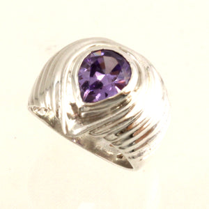 9320231-Solid-Sterling-Silver-925-Handmade-Pear-Amethyst-Solitaire-Ring