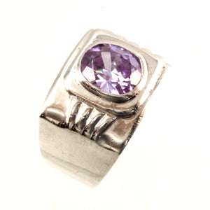 9320240-Solid-Sterling-Silver-925-Antique-Cushion-Amethyst-Solitaire-Ring