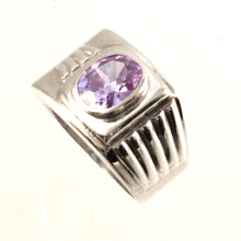 Load image into Gallery viewer, 9320240-Solid-Sterling-Silver-925-Antique-Cushion-Amethyst-Solitaire-Ring
