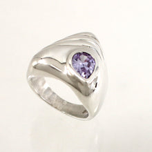 Load image into Gallery viewer, 9320251-Solid-Sterling-Silver-925-Pear-Cut-Amethyst-Solitaire-Ring