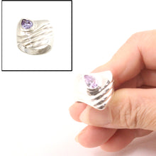 Load image into Gallery viewer, 9320251-Solid-Sterling-Silver-925-Pear-Cut-Amethyst-Solitaire-Ring