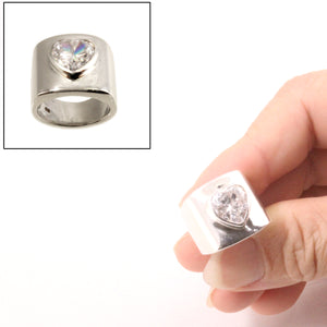 9320260-Solid-Sterling-Silver-925-Heart-Cubic-Zirconia-Solitaire-Ring