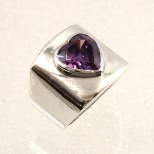 9320261-Solid-Sterling-Silver-925-Heart-Amethyst-Solitaire-Ring
