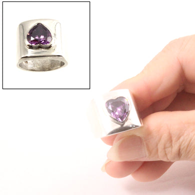 9320261-Solid-Sterling-Silver-925-Heart-Amethyst-Solitaire-Ring
