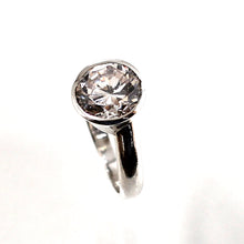 Load image into Gallery viewer, 9320290-Solid-Sterling-Silver-925-Cubic-Zirconia-Solitaire-Ring