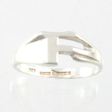 Load image into Gallery viewer, 9330072-Sterling-Silver-Personalized-Unisex-Initial-F-Ring