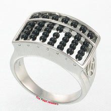 Load image into Gallery viewer, 9338881-Genuine-Black-Onyx-Abacus-Designed-Solid-Sterling-Silver-Ring