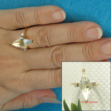 Load image into Gallery viewer, 9339995-Solid-Sterling-Silver-925-Gold-Plated-Cute-Genuine-Crystals-Prism-Ring