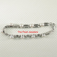 Load image into Gallery viewer, 9400020-Silver-925-Genuine-White-Freshwater-Pearl-9-Segments-Bracelets