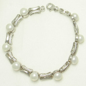 9400020-Silver-925-Genuine-White-Freshwater-Pearl-9-Segments-Bracelets