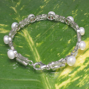 9400020-Silver-925-Genuine-White-Freshwater-Pearl-9-Segments-Bracelets