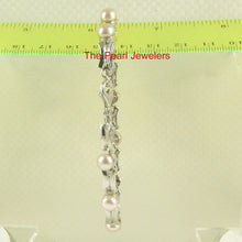 Load image into Gallery viewer, 9400022-Genuine-Pink-Fashwater-Pearl-Bracelet-925-Sterling-Silver-Links