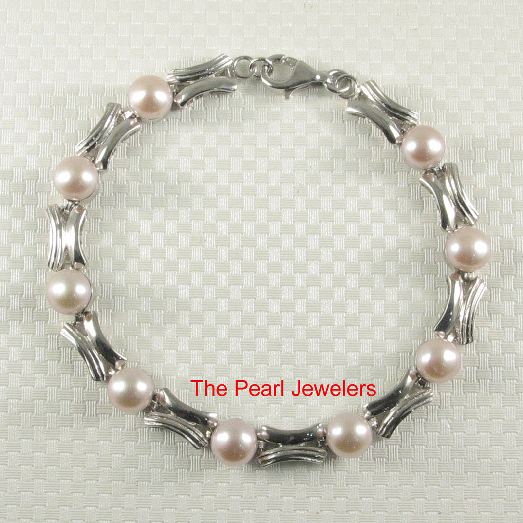 9400022-Genuine-Pink-Fashwater-Pearl-Bracelet-925-Sterling-Silver-Links
