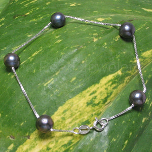 9400091-Black-Semi-Round-Freshwater-Pearl-Bracelet-925-Solid-Sterling-Silver