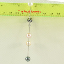 Load image into Gallery viewer, 9400094-Multi-Color-Semi-Round-Pearl-Bracelet-.925-Solid-Sterling-Silver-Link