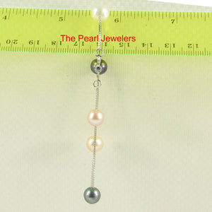 9400094-Multi-Color-Semi-Round-Pearl-Bracelet-.925-Solid-Sterling-Silver-Link