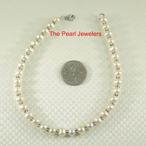 9400100-Sterling-Silver-Bali-Bead-White-Cultured-Freshwater-Pearl-Bracelet-Anklet