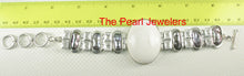 Load image into Gallery viewer, 9400110-Mother-of-Pearl-Biwa-Pearls-Cubic-Zirconia-925-Solid-Silver-Bracelet