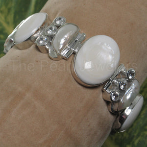 9400120-Silver-925-Mother-of-Pearl-White-Biwa-Pearls-Cubic-Zirconia-Bracelet