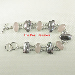 9400154-Solid-Silver-925-Hand-Crafted-Rose-Quartz-Genuine-Biwa-Pearl-Bracelets