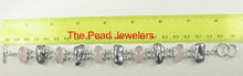 Load image into Gallery viewer, 9400154-Solid-Silver-925-Hand-Crafted-Rose-Quartz-Genuine-Biwa-Pearl-Bracelets