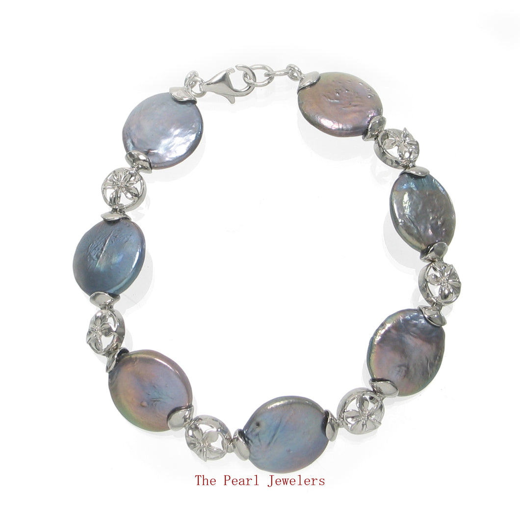 9400181--Solid-Silver-925-Plumeria-7-Segments-of-Blue-Coin-Pearl-Bracelet