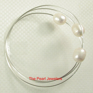 9400220-Hand-Crafted-Sterling-Silver-Wire-Triple-White-Pearls-Bangles