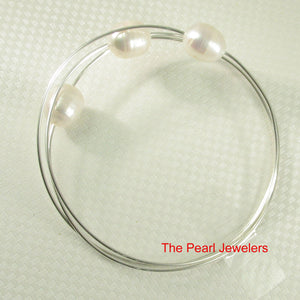 9400220-Hand-Crafted-Sterling-Silver-Wire-Triple-White-Pearls-Bangles