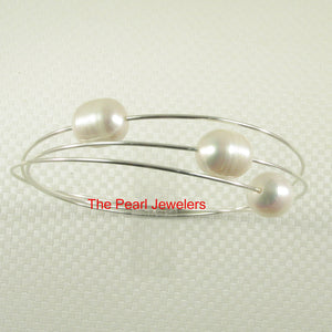 9400220-Hand-Crafted-Sterling-Silver-Wire-Triple-White-Pearls-Bangles