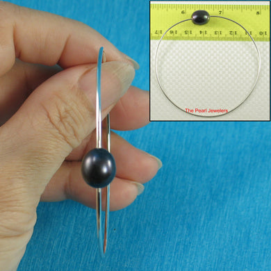 9400231-Simple-Handcrafted-Bangle-Solid-Silver-925-Black-Freshwater-Pearl