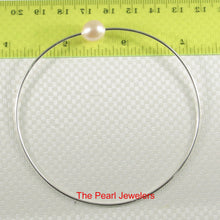 Load image into Gallery viewer, 9400232-Simple-Handcrafted-Bangle-Solid-Sterling-Silver-925-Pink-Freshwater-Pearl